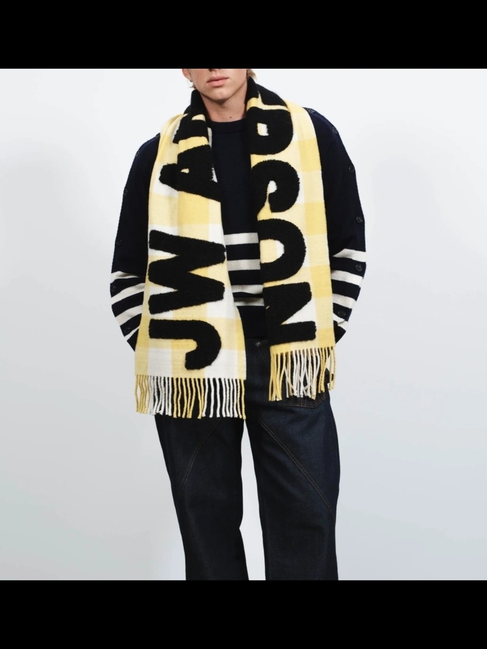 JW ANDERSON Checkered Logo Scarf - UNISEX